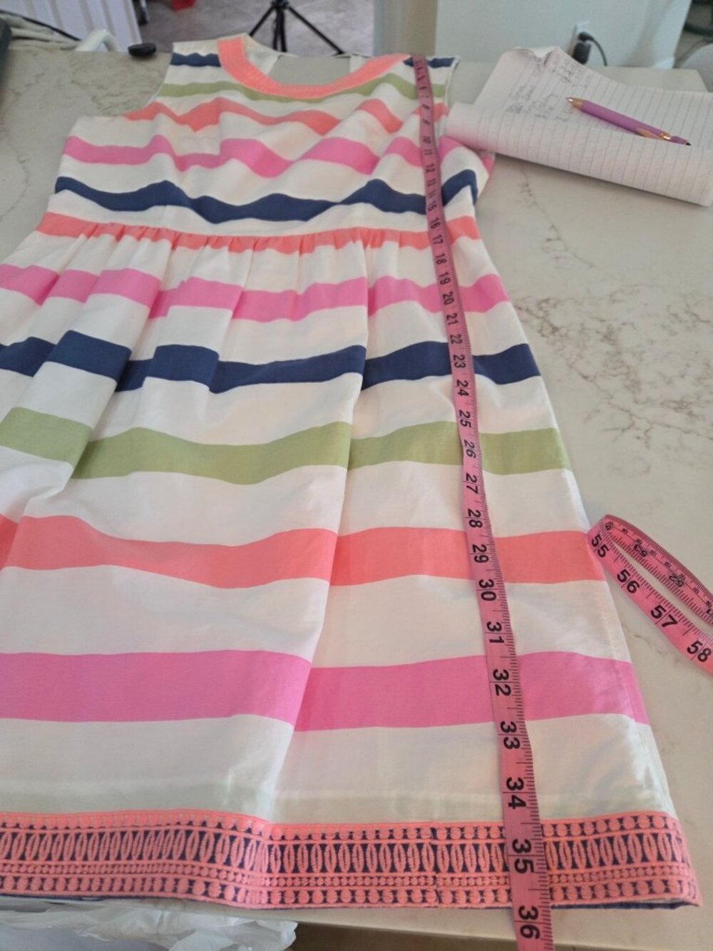 Vineyard Vines Stripe Cutout Back Dress Sz 10 Fit Flare Sleeveless Resortwear‎ - Picture 10 of 11